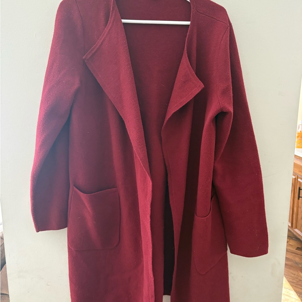 J. Crew Rich Red Knit Cardigan